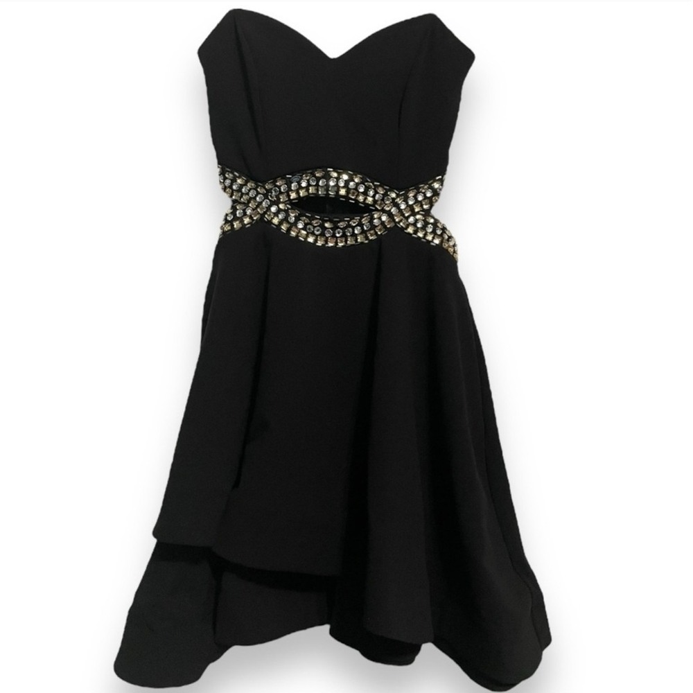 B. Darlin Embellished Black Mini‎ Dress Size 3/4